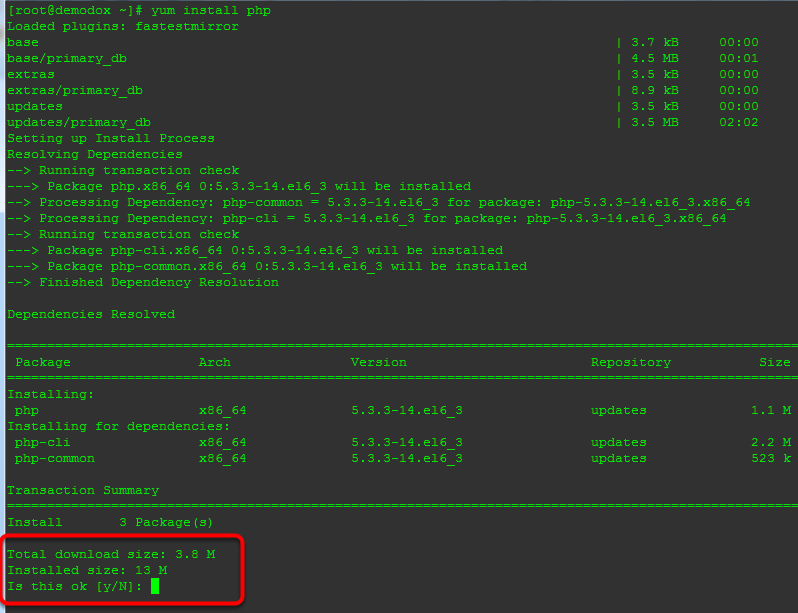 Installing PHP